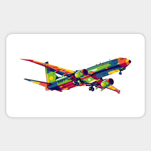 P-8 Poseidon Maritime Patrol Aircraft Magnet by wpaprint